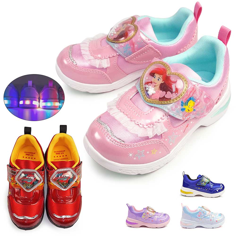 ディズニー 光る靴 DN C1344 子供靴 マジック式 抗菌 防臭 キッズ スニーカー
