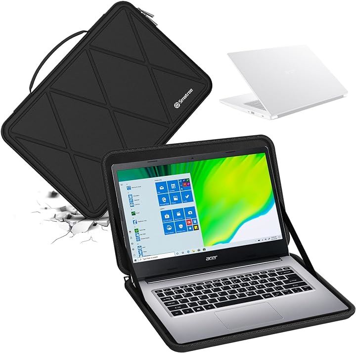 ハードEVA保護スリーブケース 14インチ Acer Spin 3 ノートパソコン ラップトップ ハードケース 防水 通勤( Black, For Acer 14インチ(X8029))