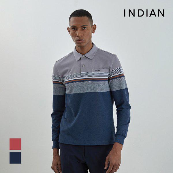 [INDIAN] リネンブレンド ワンポイント Tシャツ_MITAL5S1141