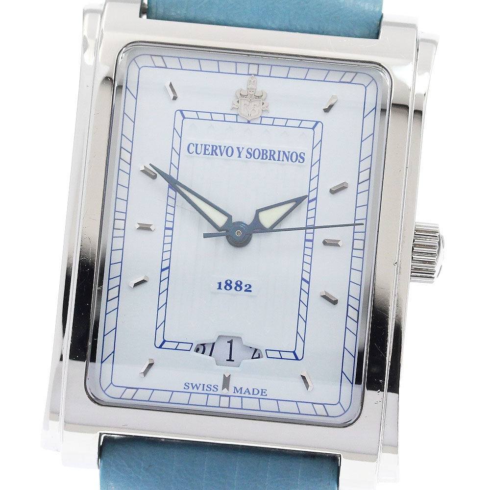 クエルボ・イ・ソブリノス CUERVO Y SOBRINOS A1015 プロミネンテ デイト 自動巻き メンズ _941281【中古】
