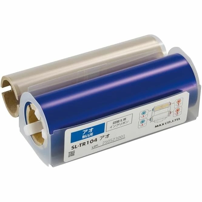 ビーポップ 100タイプ用 詰替え用インクリボン 標準色 60m 青 SL-TR104アオ