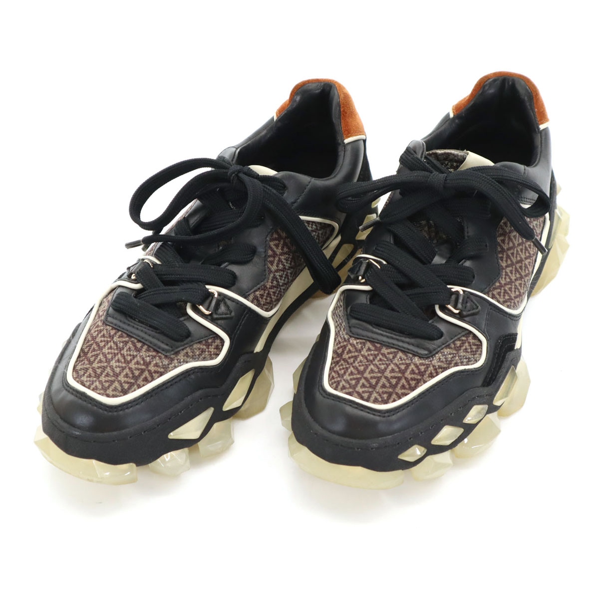 DIAMOND X TRAINER スニーカー 40 ブラック FHF 204 保存袋付き メンズ 古着