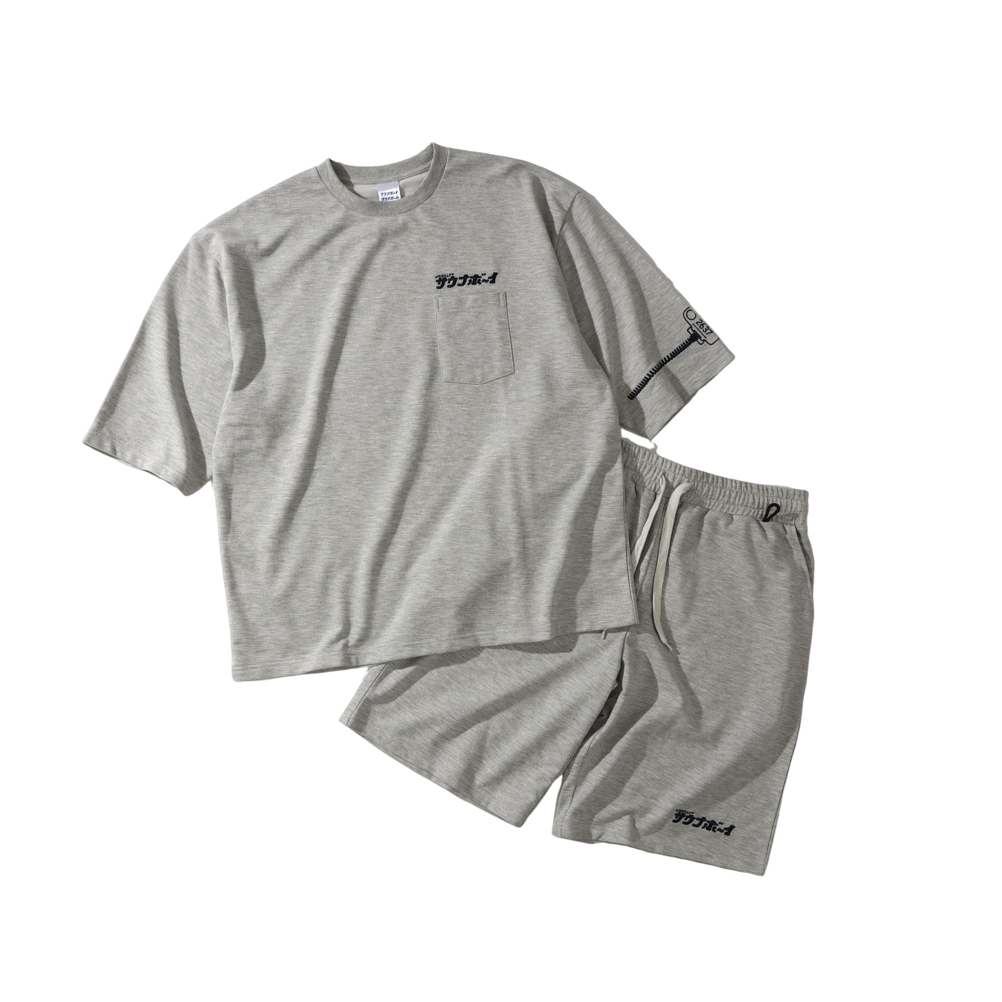 [サウナボーイ] ロッカーキー スウェットセットアップ半袖セット