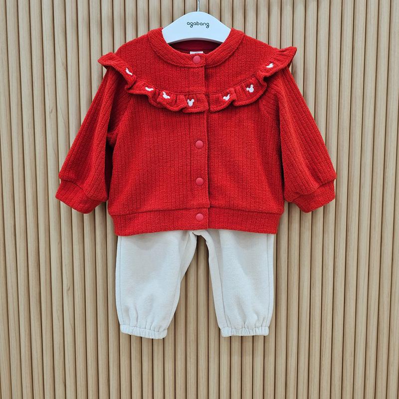 ミニフリルカーディガン上下_79S723056