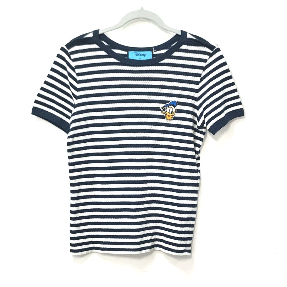 半袖Ｔシャツ 645312 ドナルドダック ボーダー ディズニーコラボ DISNEY アパレル トップス コットン ホワイト