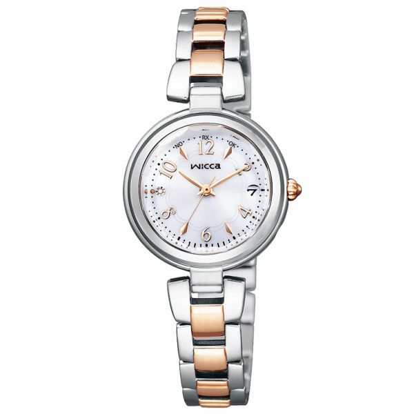 取寄品 正規品 CITIZEN シチズン ウィッカ KS1-538-11 wicca ラウンドフェイス 日付カレンダー レディース腕時計