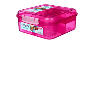 システマ ランチ ベントーキューブ 1.25L ピンク Sistema お弁当箱 カラフル ランチボックス 保存容器 食洗
