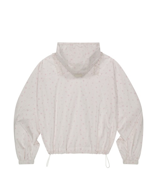 【ILLIGO】 OBLIQUE FRILL HOODED JACKET CHECK FLOWER 正規品