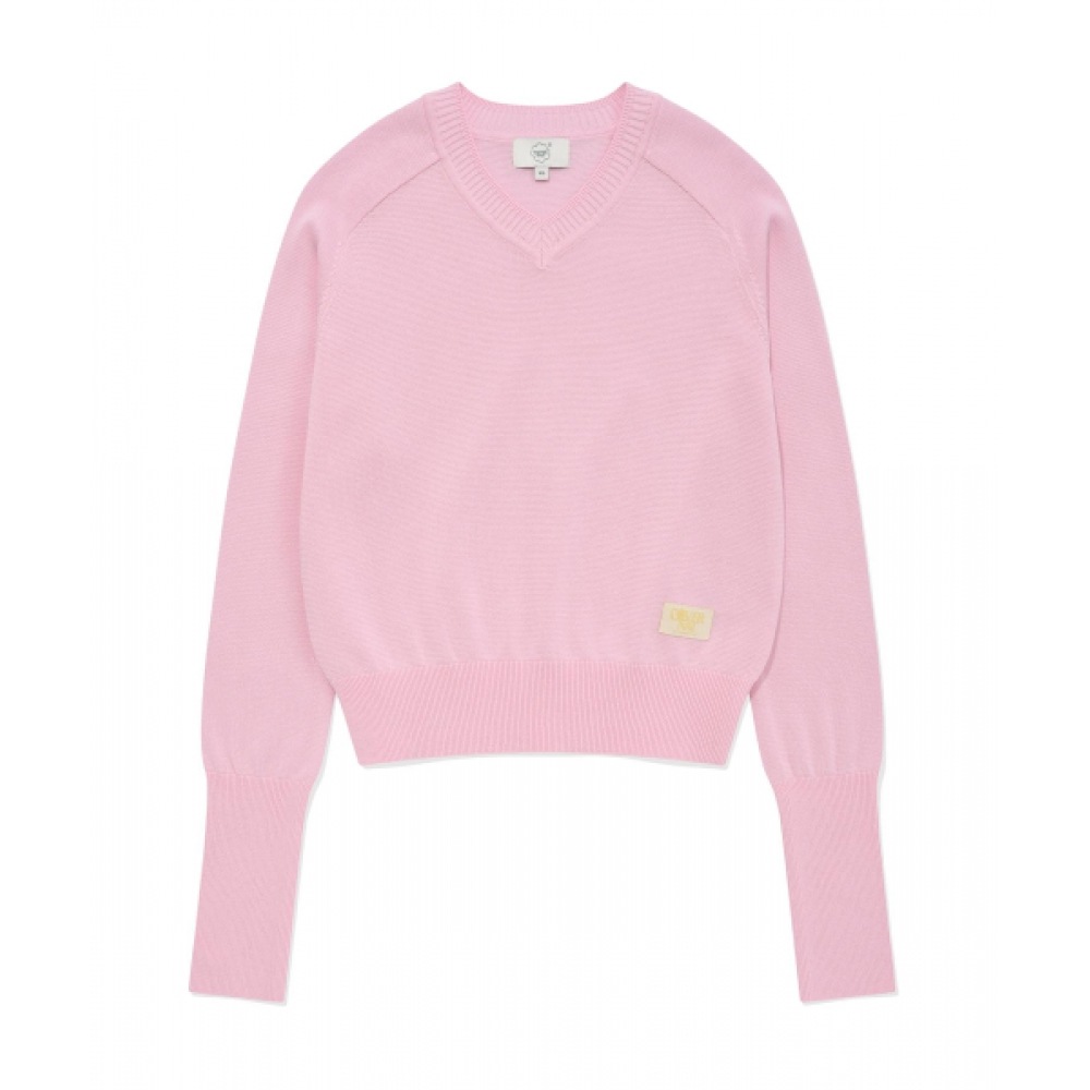 COVERNAT 女性用ベーシック Vネックニットライトピンク