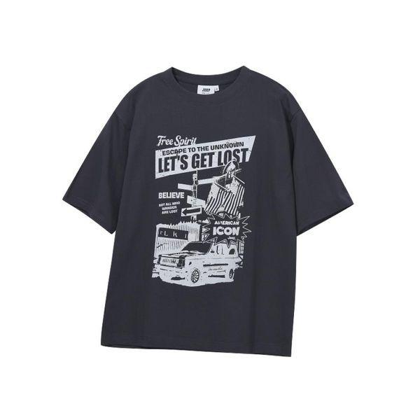 JR2TSU204 男女共用 ヴィンテージグラフィック 半袖Tシャツ_P423480991