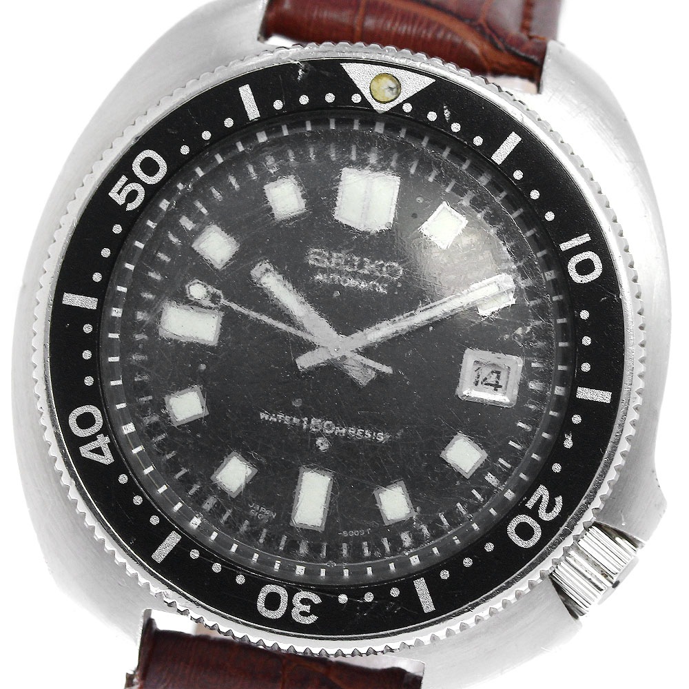 セイコー SEIKO 6105-8110 セカンド ダイバー Cal.6105B デイト 自動巻き メンズ _791588【中古】