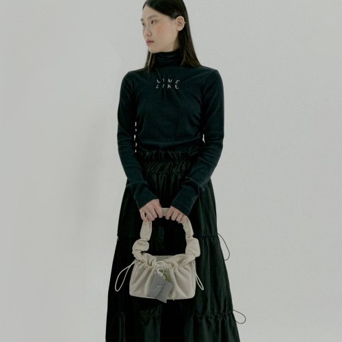 Wrinkle Shirring Bag_LightBeige