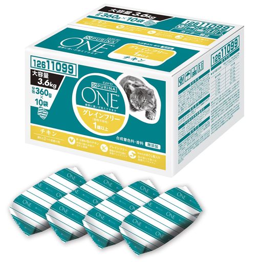 ピュリナ ワン キャット ドライ グレインフリー1歳以上 チキン 3.6KG(360GX10袋入)