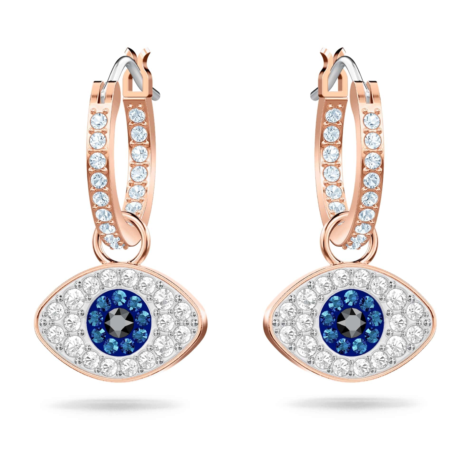 【スワロフスキー】Swarovski Symbolic Evil Eye フープピアス