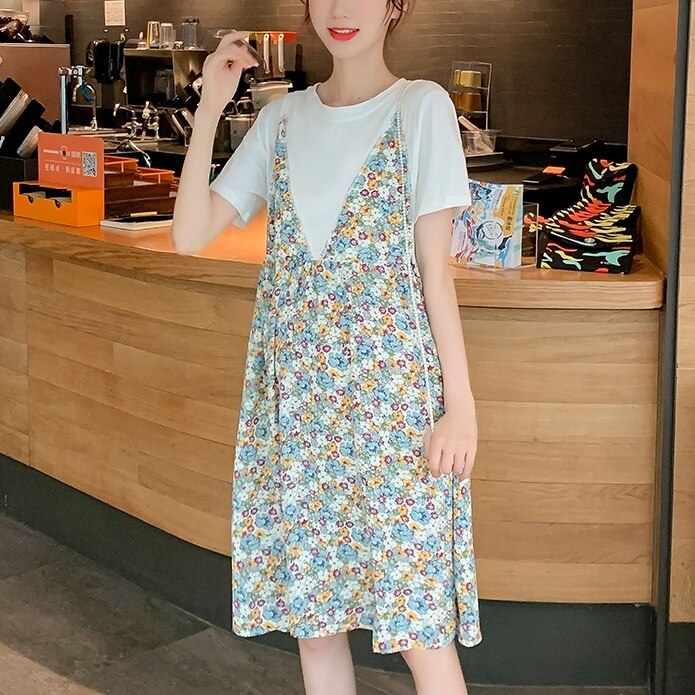 マタニティ用 シフォンワンピース レディース マタニティ シャツワンピース デート お出かけ 可愛い フローラル ワンマイルウェア リモート飲み会 体型カバー 上品 女子会 お出かけ 買い物 ショッ