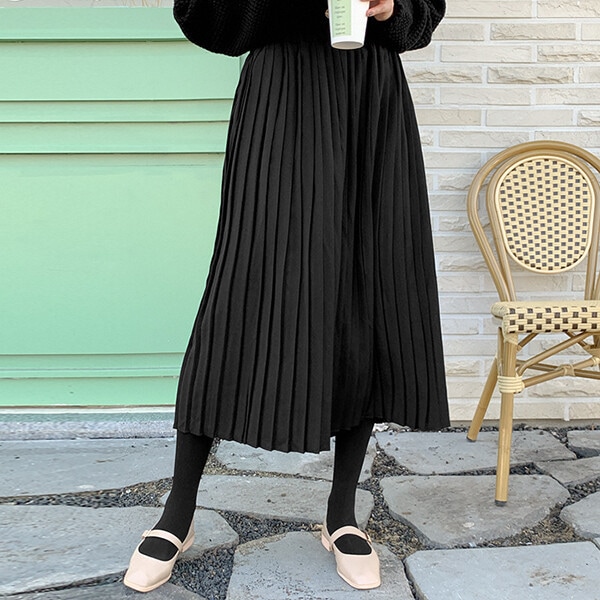 クリヘット バンディング プリーツ スカート 61799 ビッグサイズ 女性衣類