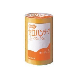 （まとめ） TANOSEE セロハンテープ 15mmx35m 1パック（10巻） [x5セット] 6,479円