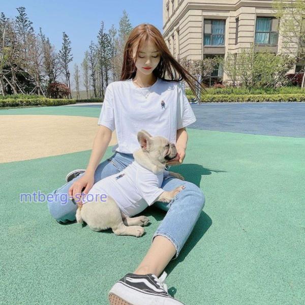 （アクティブ中）親子コーデ ワンちゃんの洋服 お揃い ペットとお揃い服 夏服 半袖Tシャツ 犬とお揃い服 犬の服 ペットと飼い主のお揃い 飼い主 ドッグウェア お出かけ 犬 服sopep店