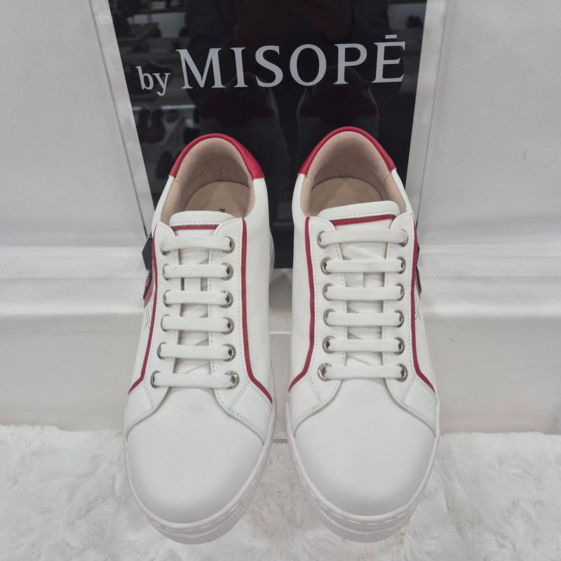 By 女性 ハートディテール 厚底スニーカー 112HT430DT004 WHITE 4 JJ