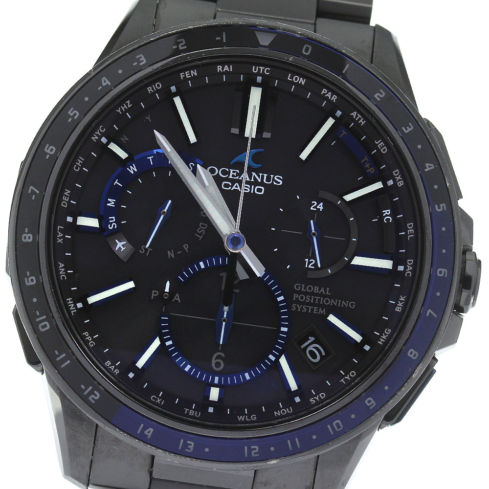 カシオ CASIO OCW-G1100TB-1AJF オシアナス デイデイト ソーラー電波 メンズ 保証書付き_813928【中古】