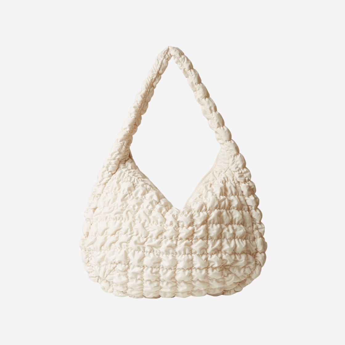 【COS】 QUILTED OVERSIZED SHOULDER BAG (OFF WHITE) : BLACK PINK ジェニ 着用