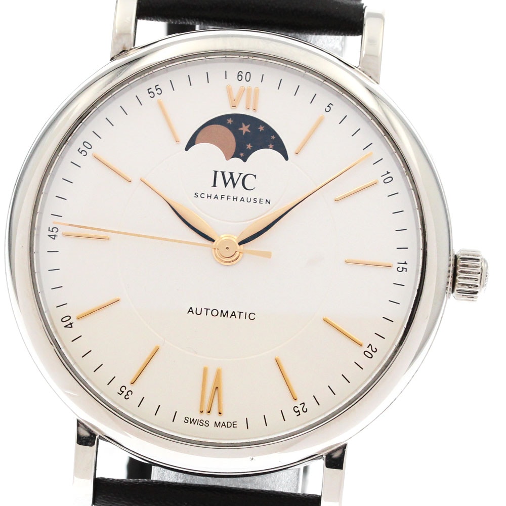 IWC IWC SCHAFFHAUSEN IW459401 ポートフィノ ムーンフェイズ 自動巻き メンズ 良品 保証書付き_884001【中古】