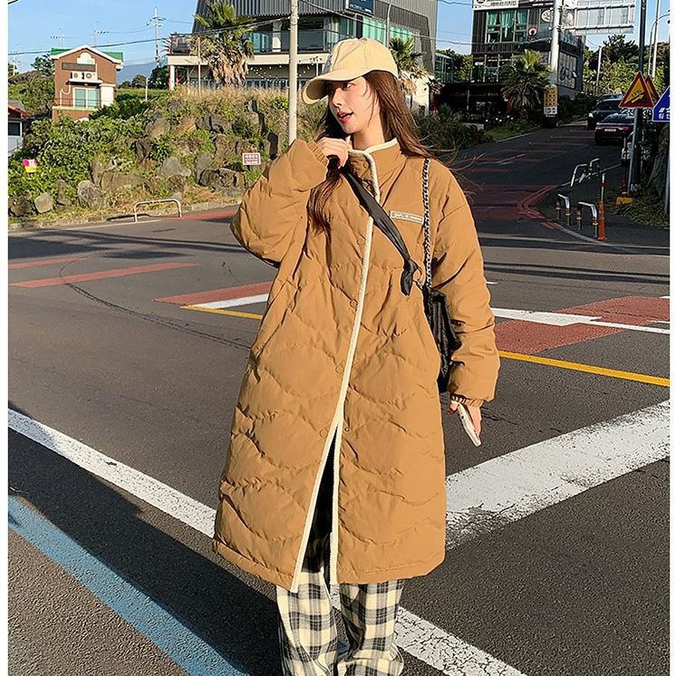 ミディアムコットン女性2024冬新作韓国版スタイリッシュでゆったりとしたデザイン感 リンジ コットンジャケット