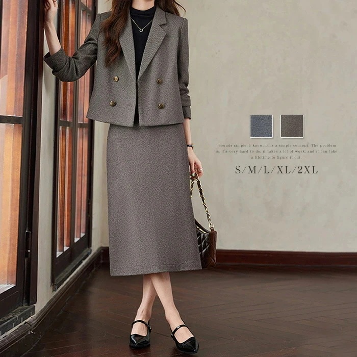 スーツ レディース スーツセット スカート ロング丈スカート ビジネススーツ スカートスーツ 上下セット フォーマル 上品 入学式 洗える ジャケット スカート 2点セット スカートドレス オフィス