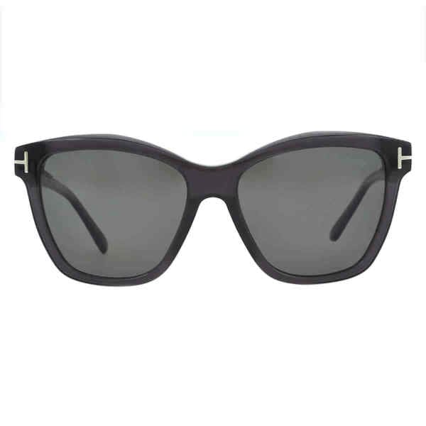 サングラス Tom FordLucia Polarized Smoke Butterfly Ladies Sunglasses FT1087 05D 54