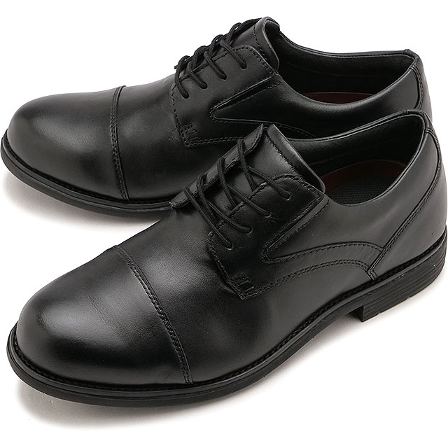 メンズ キャップトゥ ドレスレザー [ML0037] Cap toe 靴 ビジネスシューズ カジュアル 透湿防水 軽量 Black