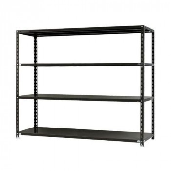スチールラック　NC1800-15　4段 間口1800x奥行450x高さ1500mm　ブラック