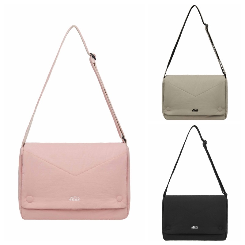 【EMIS】 NYLON PADDED CROSSBODY BAG : 3COLORS