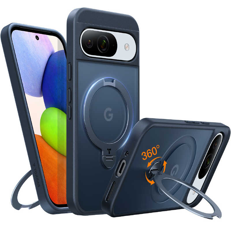 TORRASトラス　Torras - Ostand Spin for Google Pixel 9/9 Pro ［ Black ］ Torras トラス　X00FX2057