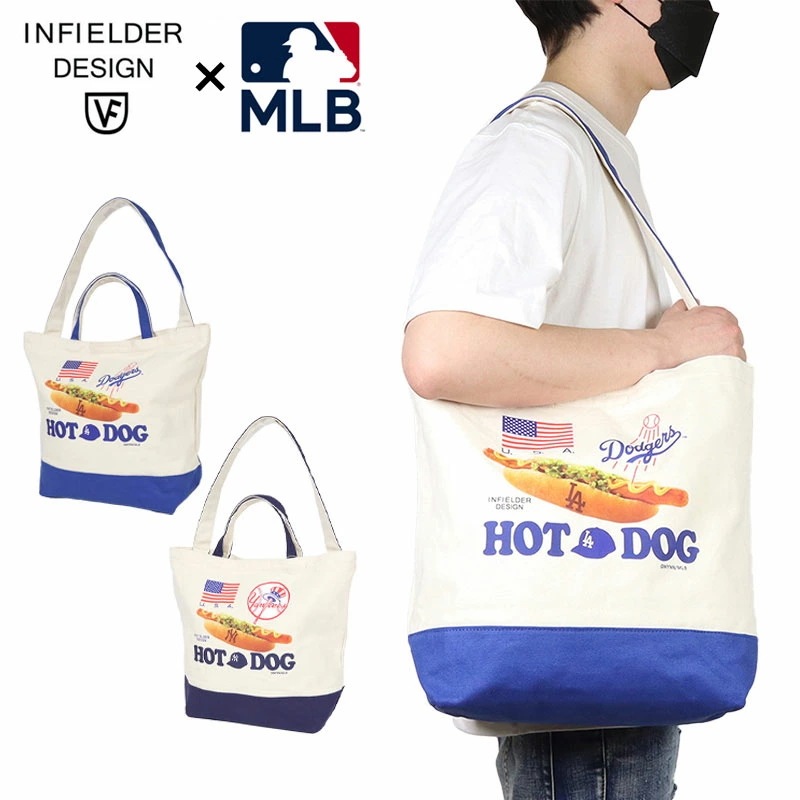 インフィールダーデザイン トートバッグ INFIELDER DESIGN ショルダー キャンバストート ブランド 大容量 MLB メジャーリーグ ベースボール