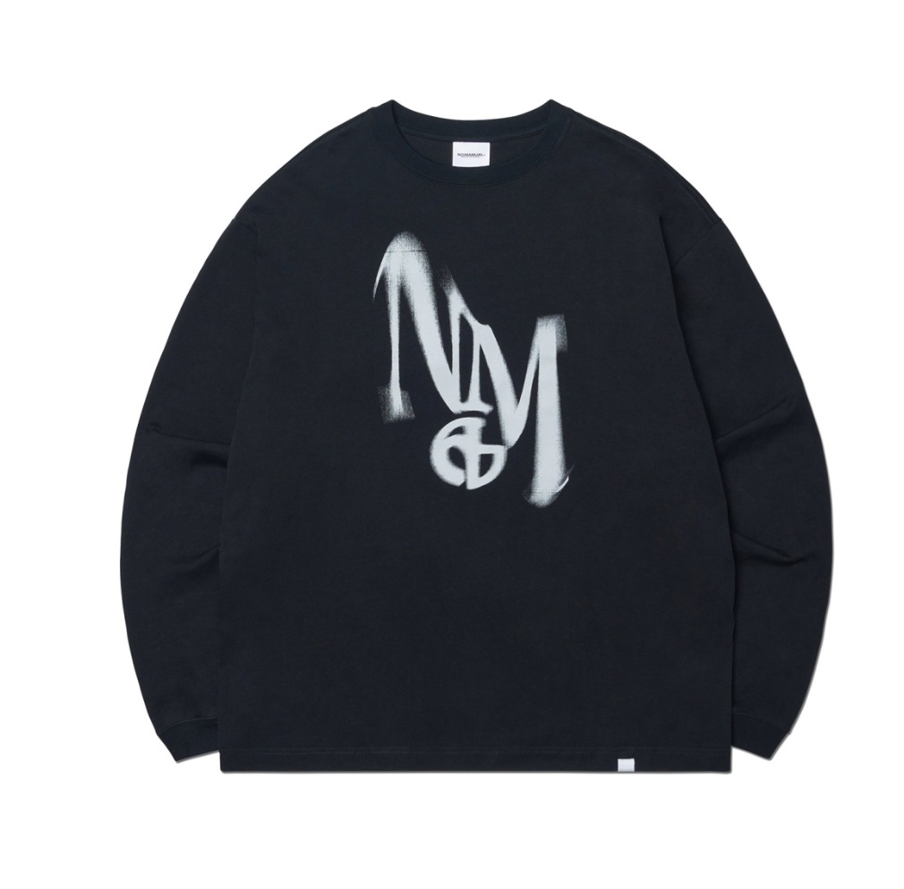 【NOMANUAL】 S.N.R LONG SLEEVE TEE : BLACK