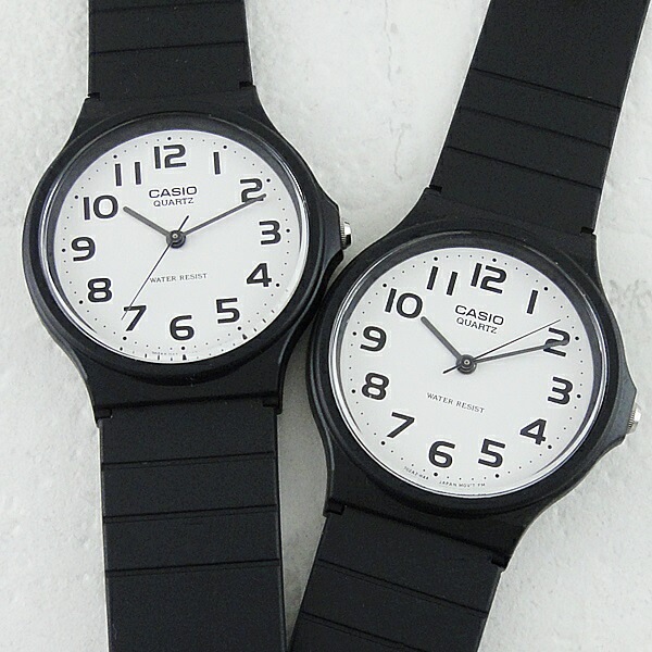 国内正規品 ペア腕時計 ボックス付き カシオ 時計 ペアウォッチ スタンダードアナログ ブラック MQ-24-7B2LLJHMQ-24-7B2LLJH 記念日 ポイント消化