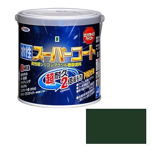 （まとめ買い）ペンキ 水性スーパーコート 水性多用途 ヘリテージグリーン 0.7L [x3缶セット]
