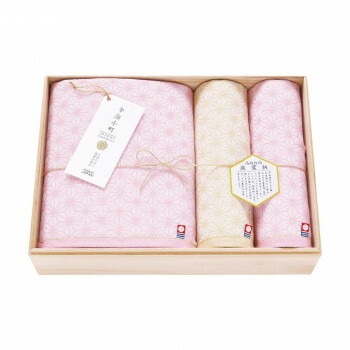 今治小町 麻葉つなぎ バス/フェイスタオルセット TIK8004004 4062-044