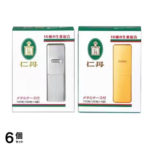 森下仁丹 仁丹(じんたん) メタルケース付き 720粒 (=180粒×4袋) 6個セット