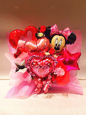 商品ID 1271 バルーンアレンジ　ミニーピンク系