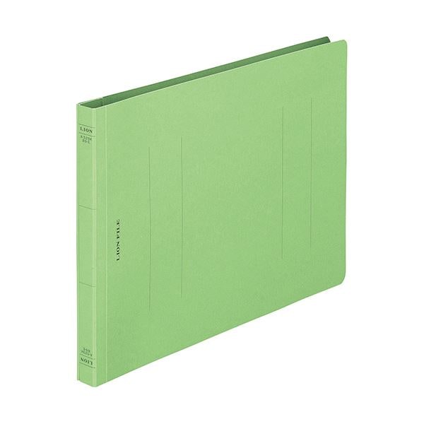 (まとめ) ライオン事務器 フラットファイル(環境) 樹脂押え具 B5ヨコ 150枚収容 背幅18mm 緑 A-529KB5E 1セット(10冊) (×10セット) 7,853円