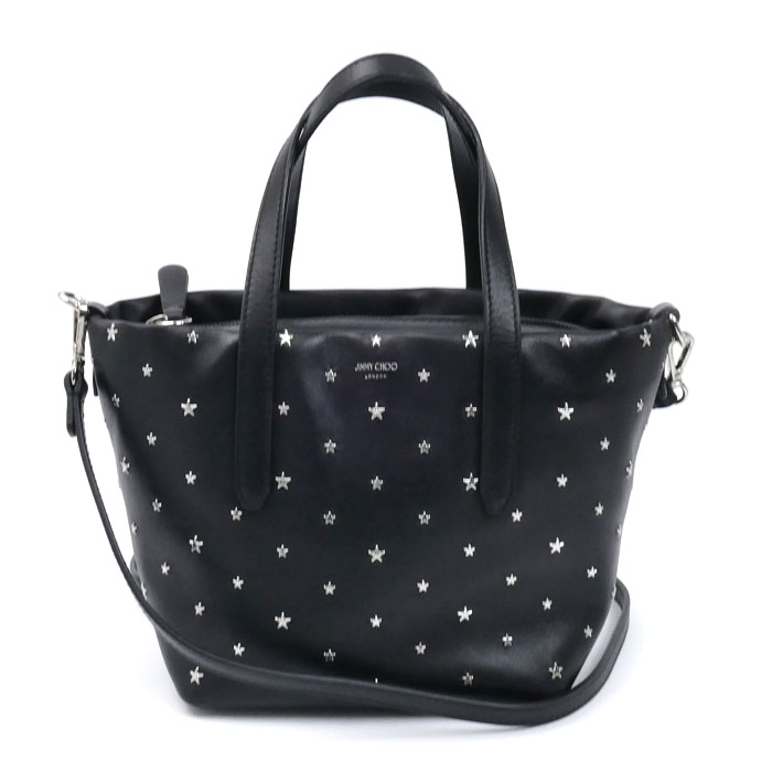 JIMMY CHOO ジミーチュウ ミニ ピムリコ 2Wayショルダーバッグ ブラック レディース 中古 美品