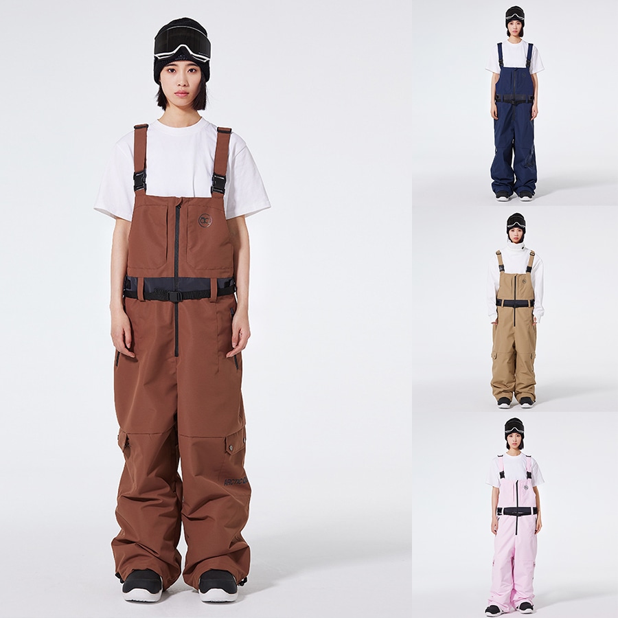 スノーボードウェア 単品 サロペット パープルブルー 黒 カーキ 白 ブラウン ネイビー ピンク ロングパンツ レディース メンズ つなぎ スキーウェア スノボウェア 防水 防寒