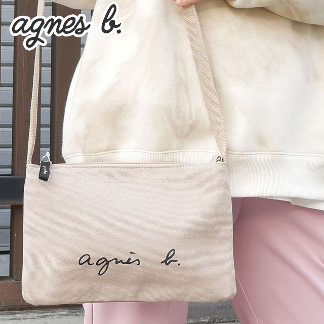 アニエスベー ボヤージュ agnes b. VOYAGE ロゴ サコッシュ BEIGE ベージュ 277-002667-016
