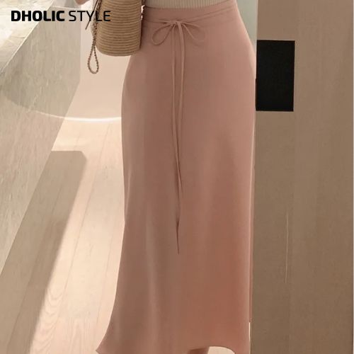 [メガ割りSALE]リボンロングフレアスカート・p672031