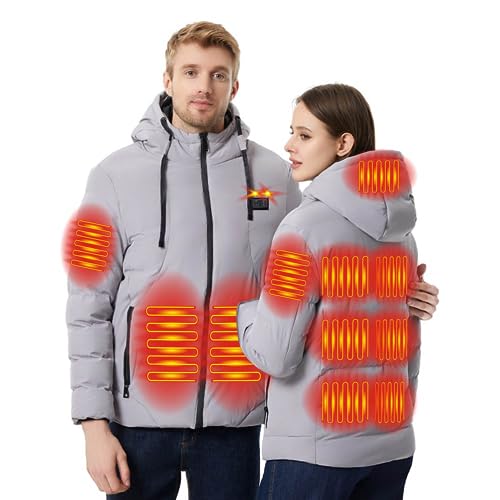 サイズ：M 電熱服 電熱ジャケット 冬服 メンズ 【11箇所発熱 3段階温度調整 前後独立設定】US