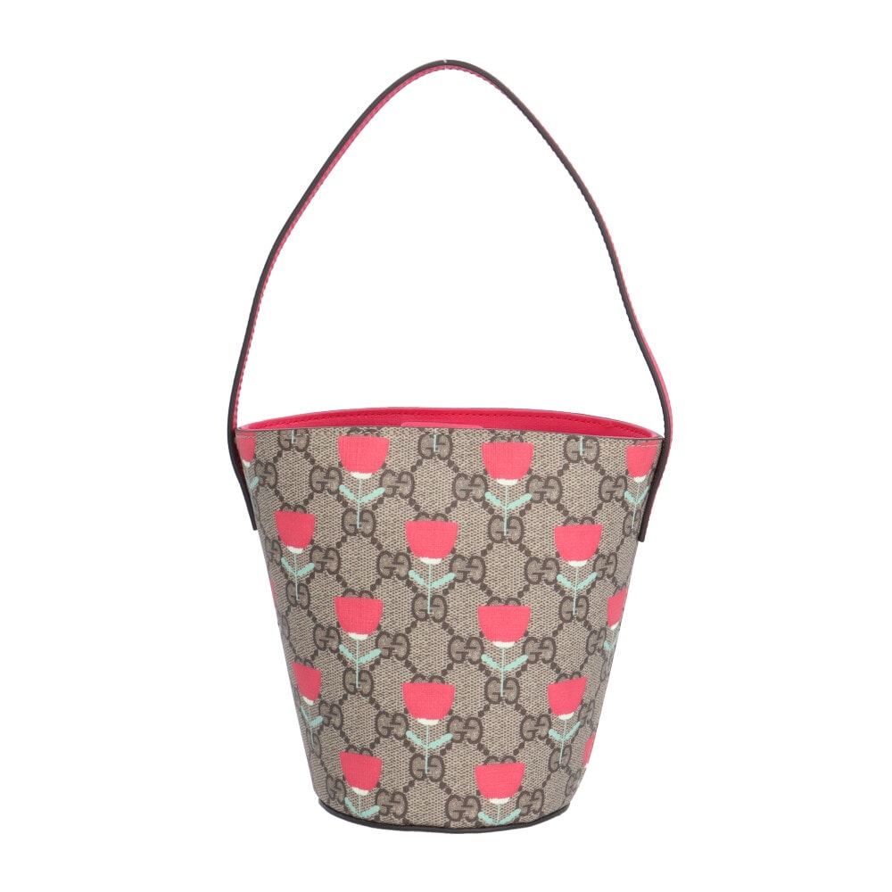 グッチ チルドレンズ GGプリントバゲットバッグ GGスプリーム ハンドバッグ GGスプリームキャンバス 752356 ベージュ GUCCI 中古 美品 46,200円