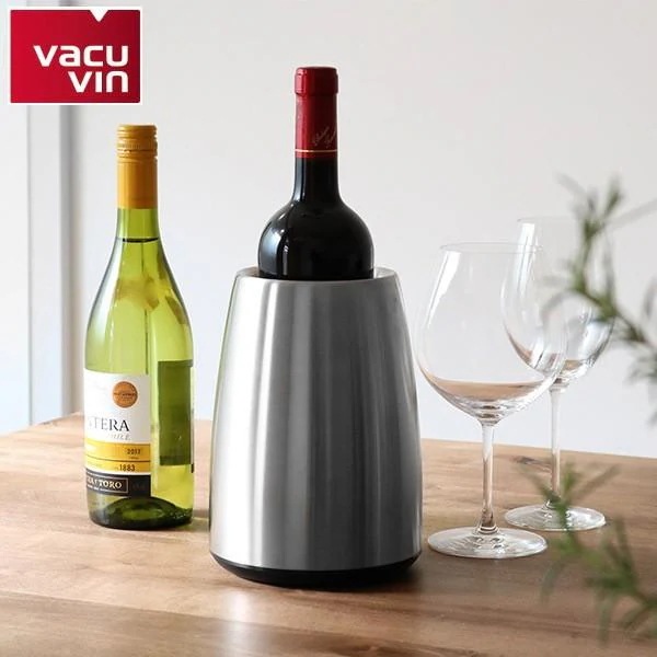 ワインホルダー vacuvin ワインクーラー ステンレス 卓上用 バキュバン ワイングッズ ワイン用品 ワインツール シャンパンクーラー ボトルクーラー 1本用 ワイン雑貨 バー用品