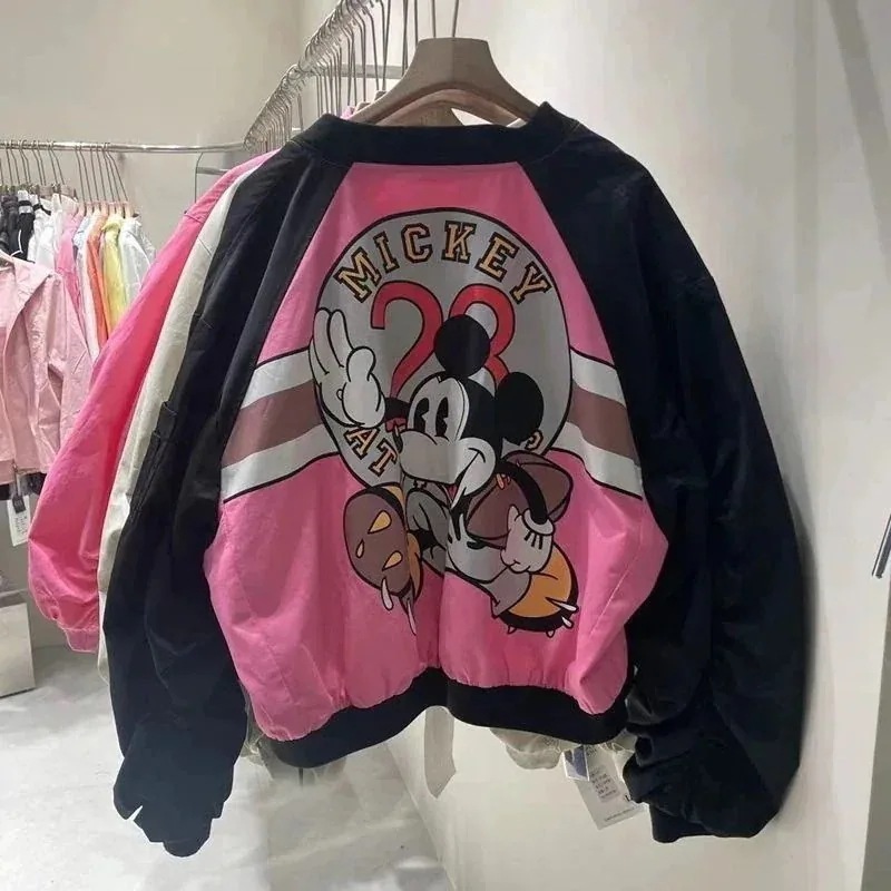 【1 つ購入すると 1 つ無料】ディズニーミッキー アウター 秋冬超人気新作ジャケット/コートジャケット/冬服可愛いジャケット/韓国ファッションアウター レディース/パーカー 大きいサイズ105