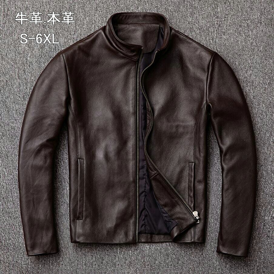 【限時優惠】高級感メンズジャケット 男性ライダース ジャンメンズ 本革 牛革 男子ライダース レザージャケット アウターショートコートブルゾン防寒 防ブラック ブラウン海外通販